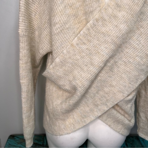 Nordstrom Open Edit Wrap Tan Knit Sweater Size XL - Picture 9 of 13